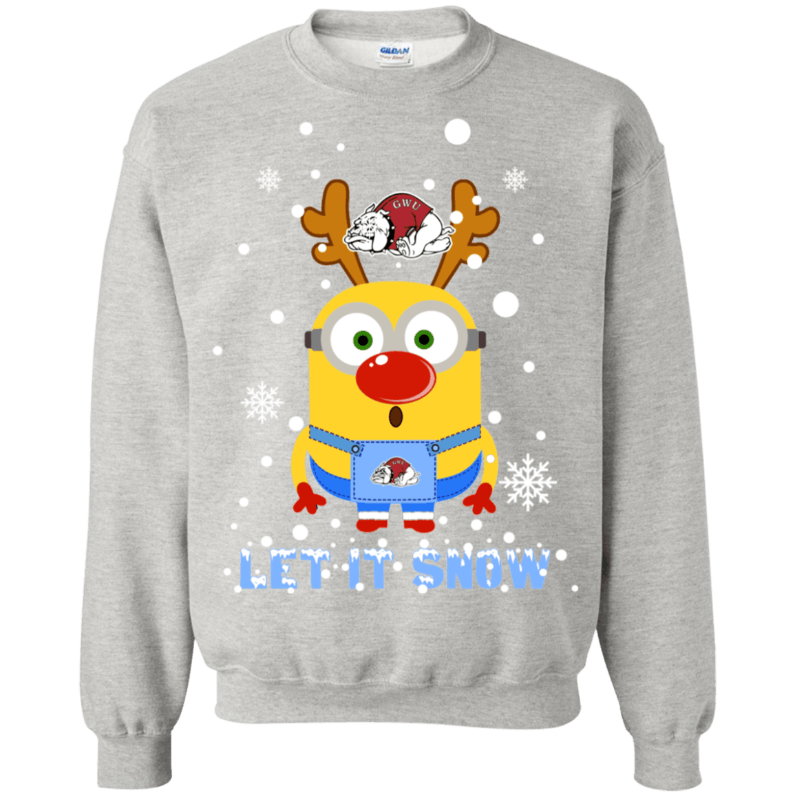 Buy Minion Gardner-Webb Runnin Bulldogs Ugly Christmas Sweaters Let It Snow Sweatshirt