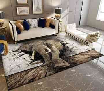 3D Elephant Area Sku 3732 Area Rug Living Room Rug Home Decor Carpets