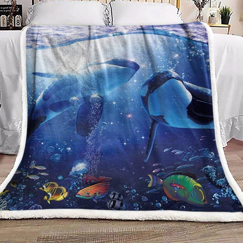 Whale NT2910248F Sherpa Fleece Blanket