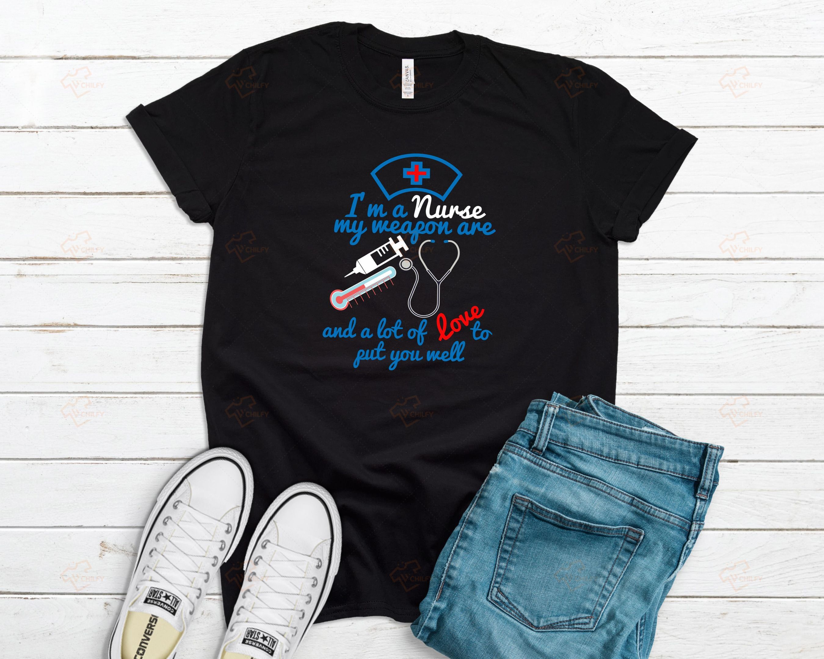 Nurse Weapon Shirt, Funny Nurse Shirt, Gift For Nurse, RN Shirt, Nursing Student, RN Tee