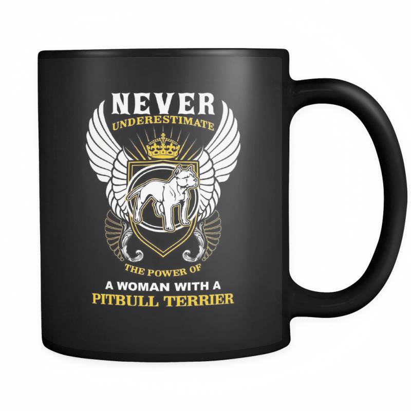 A Woman With A Pit Bull - Luxury Mug