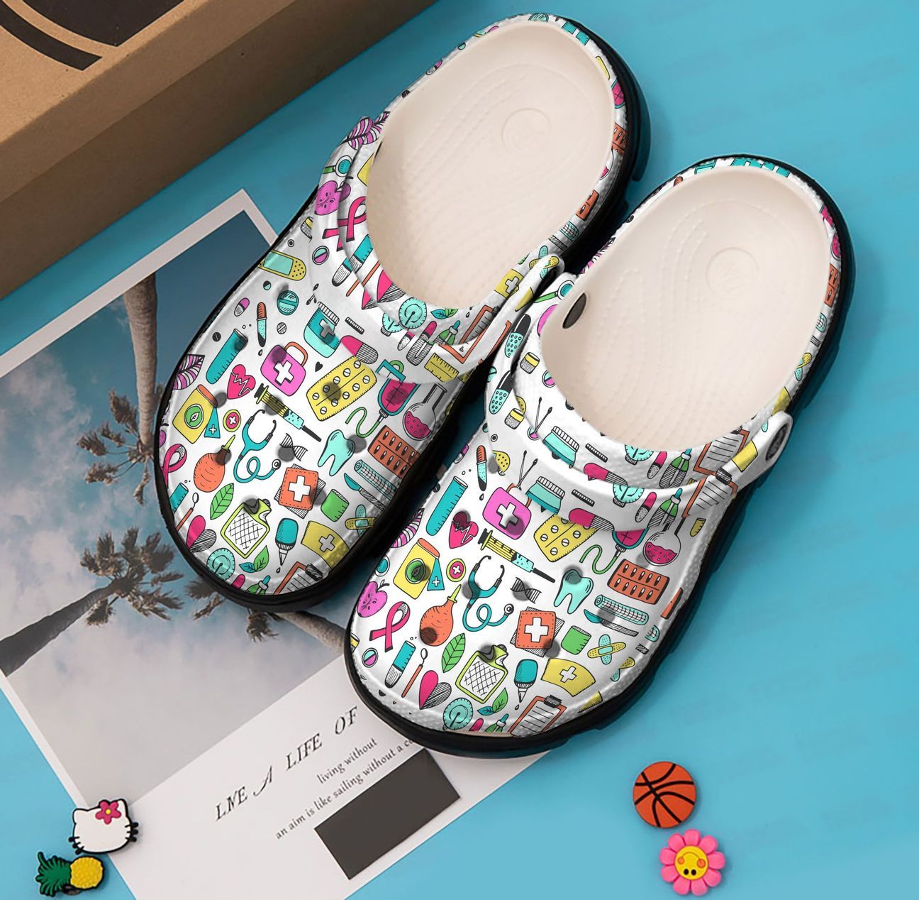 Pharmacy Personalized Clog, Custom Name, Text, Color, Number Fashion Style For Women, Men, Kid, Print 3D Pharmacy Pattern