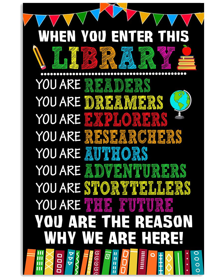 When You Enter This Library Vertical Poster - ReadingLLC