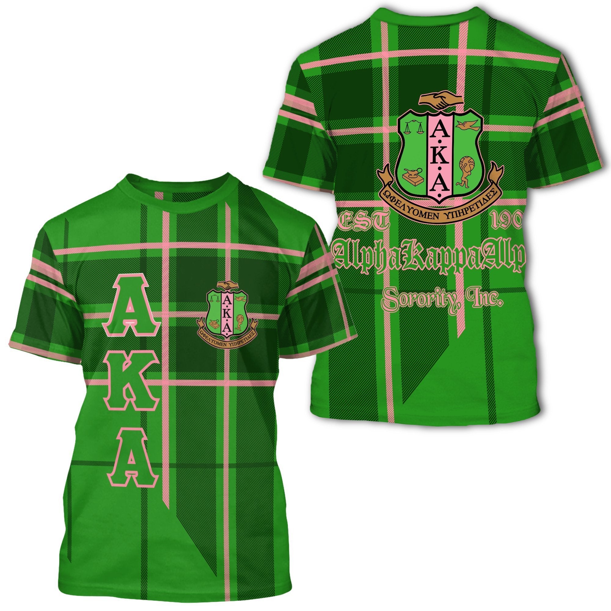 Greek Life T-Shirt – Alpha Kappa Alpha Burberr Style T-Shirt J5N