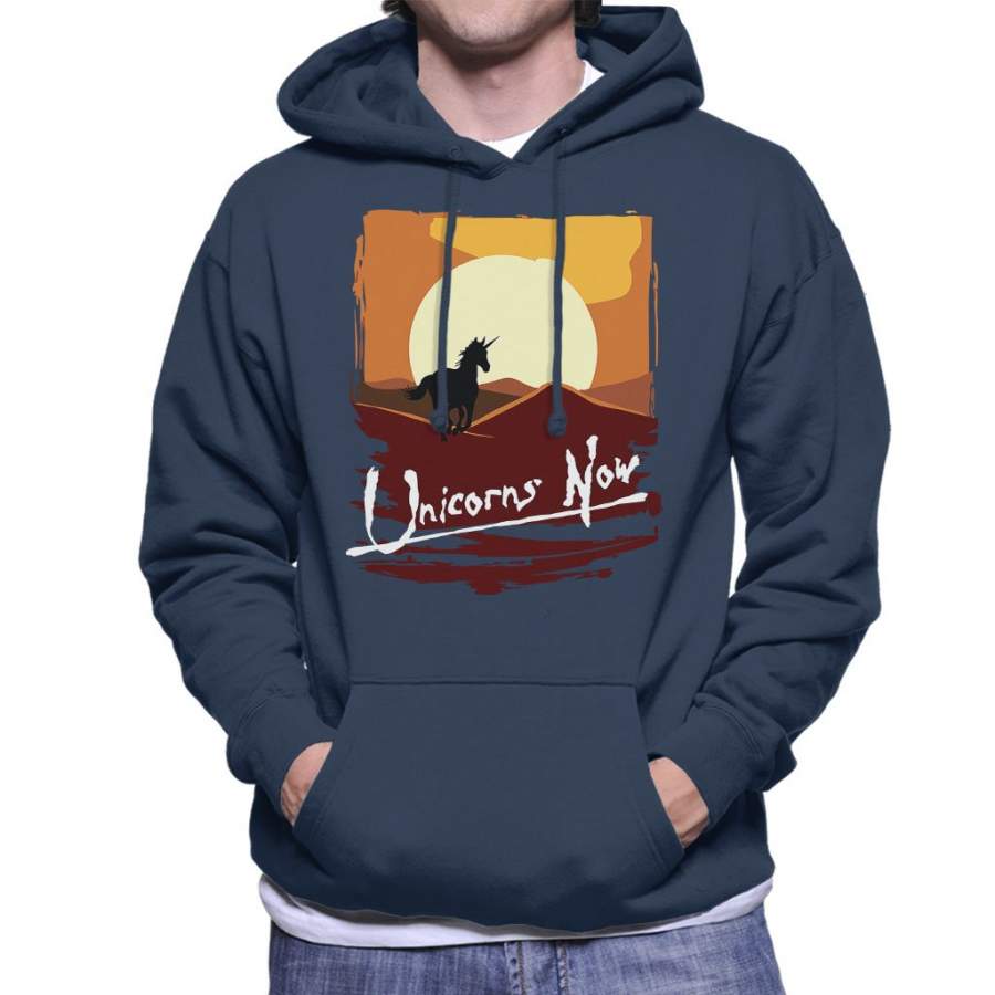 Unicorns Now Apocalypse Now Men’s Hooded Sweatshirt