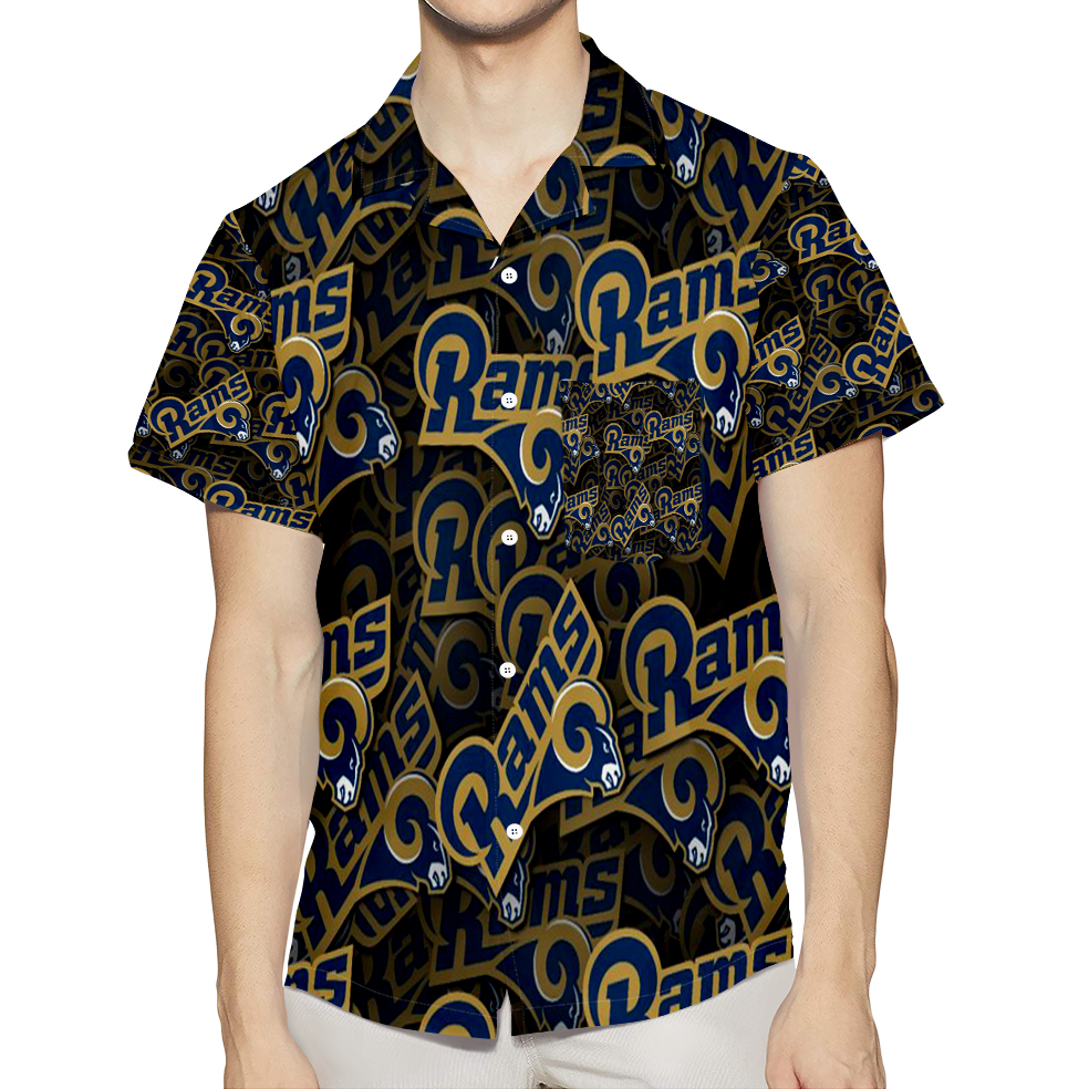 Los Angeles Rams1 3D All Over Print Summer Beach Hawaiian Shirt With Pocket