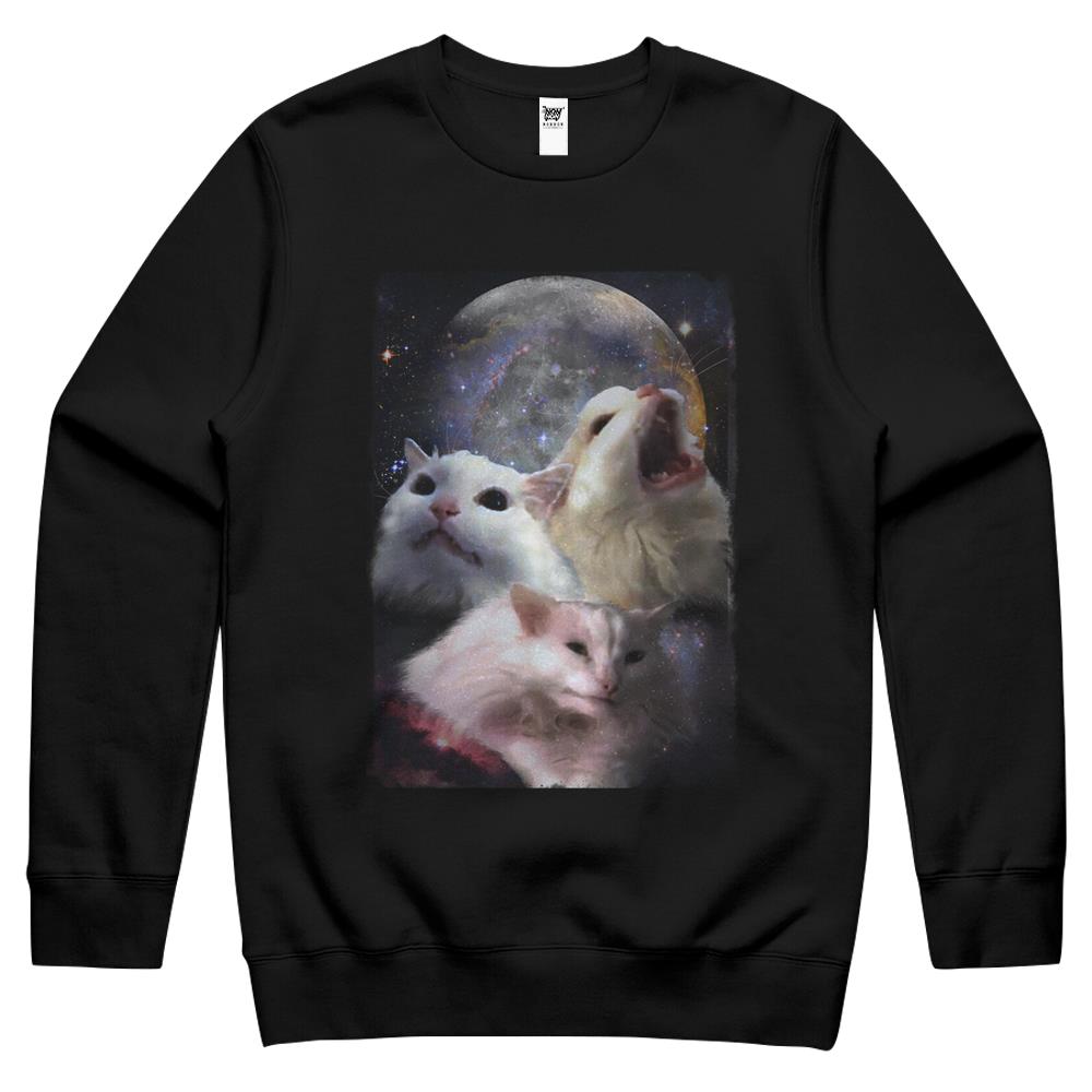 Triple Thurston Moon Cats! Crewneck Sweatshirt