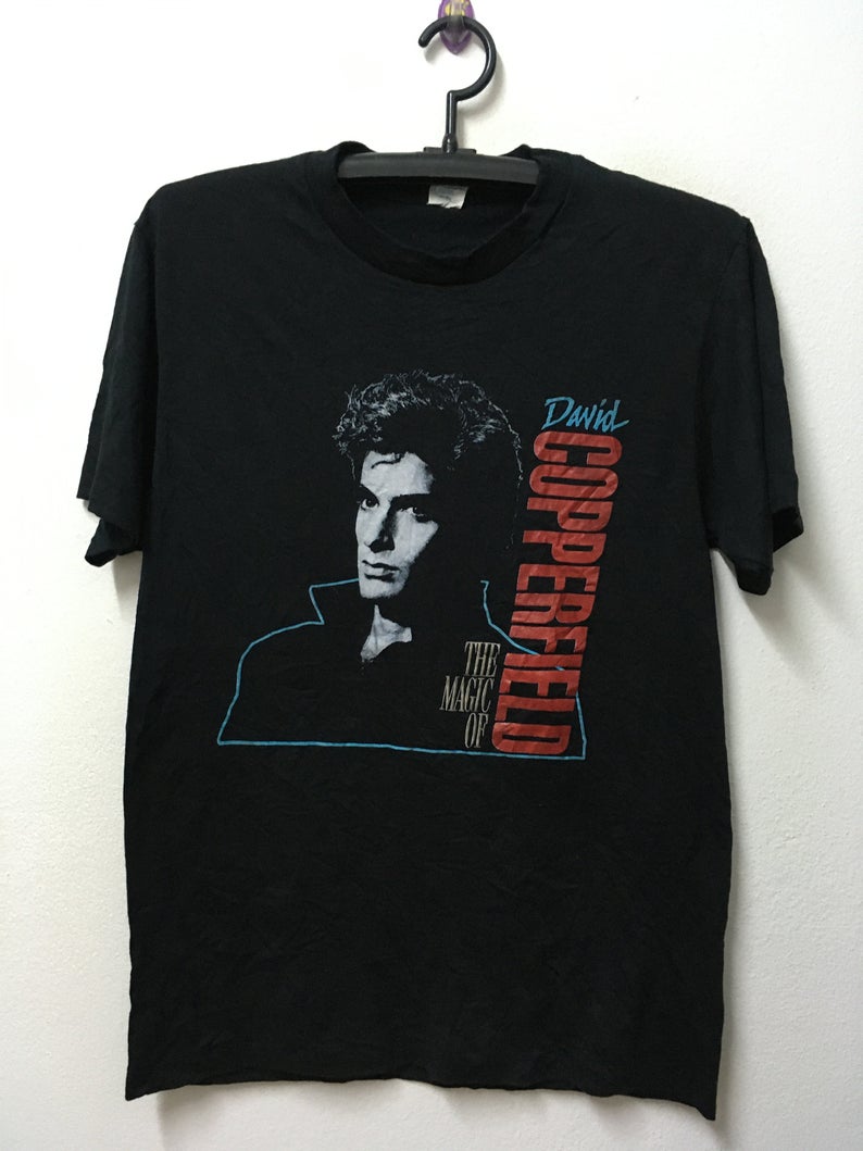 Vintage80s The Magic Of David Copperfield t shirt Black vintage print t shirt