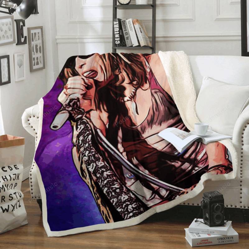 Aerosmith For Fans – Music Art Sherpa Fleece Blanket