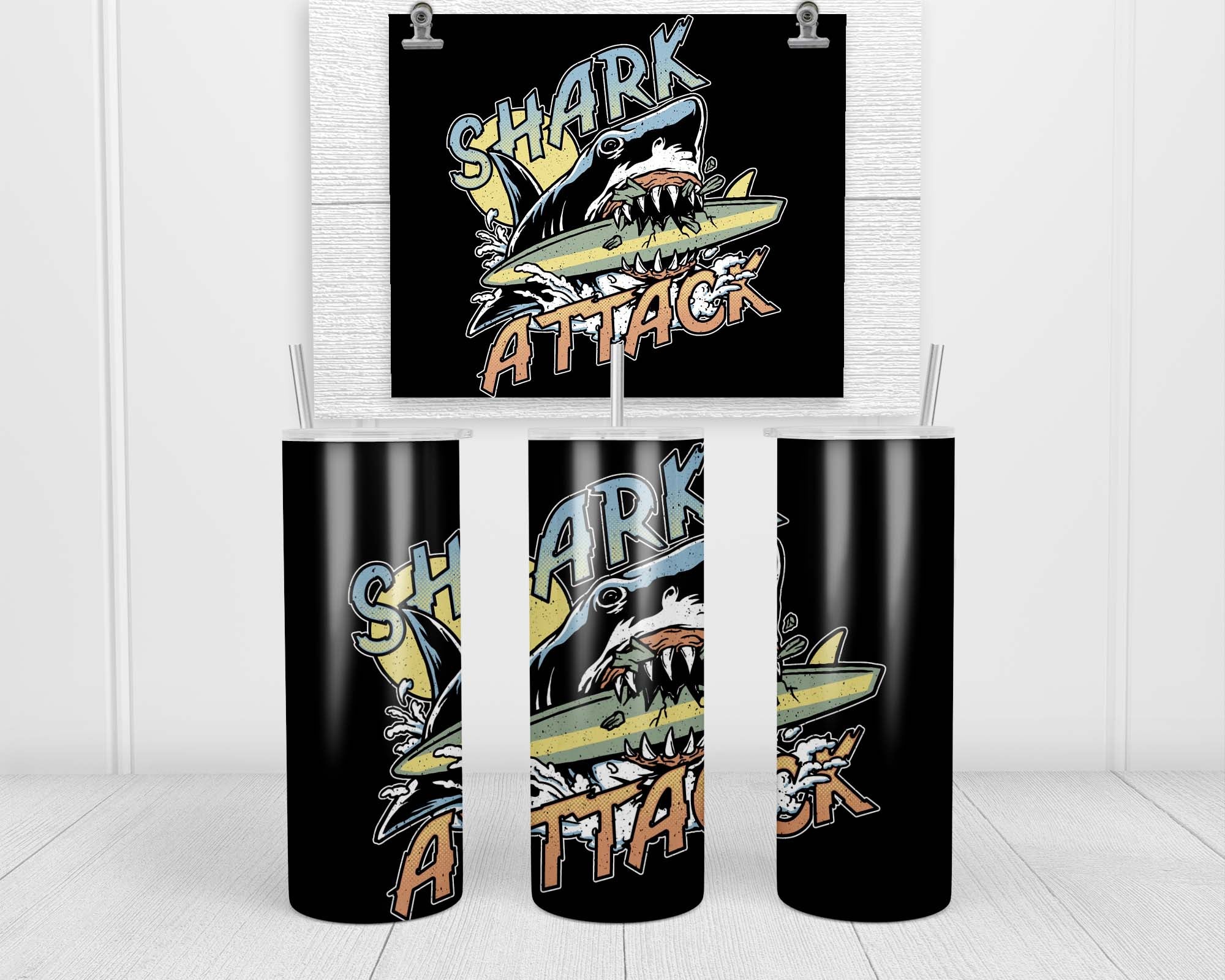 Shark Attack Double Insulated Stainless Steel Tumbler