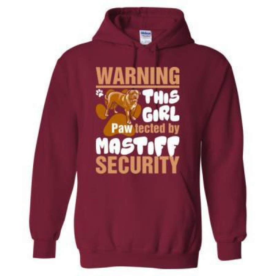 AGR Warning This Girl Pawtected By Mastiff Security – Heavy Blend™ Hooded Sweatshirt