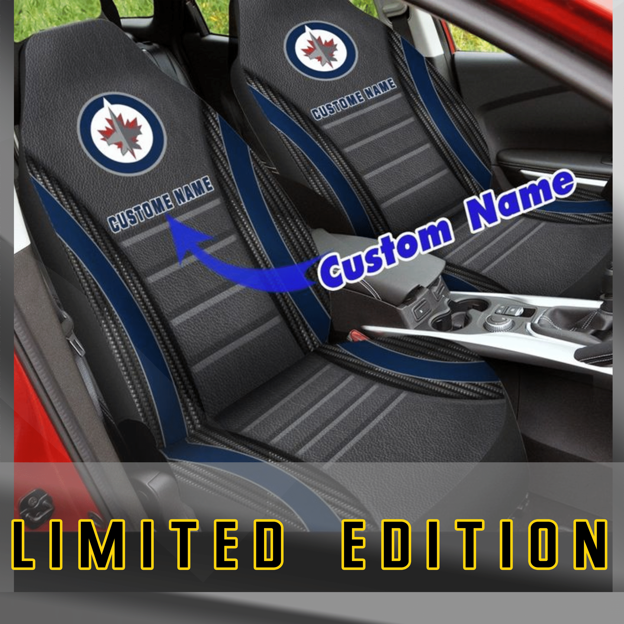 Winnipeg Jets Custom Car Seat Covers (Set Of 2) -Ver All