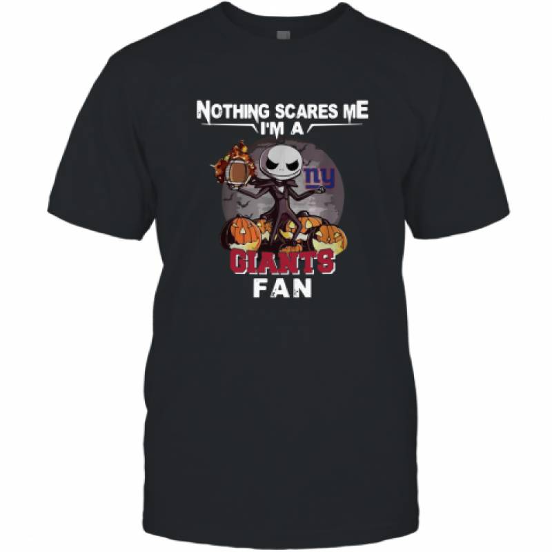 Jack Skellington nothing scares me I’m a New York Giants fan shirt T-Shirt