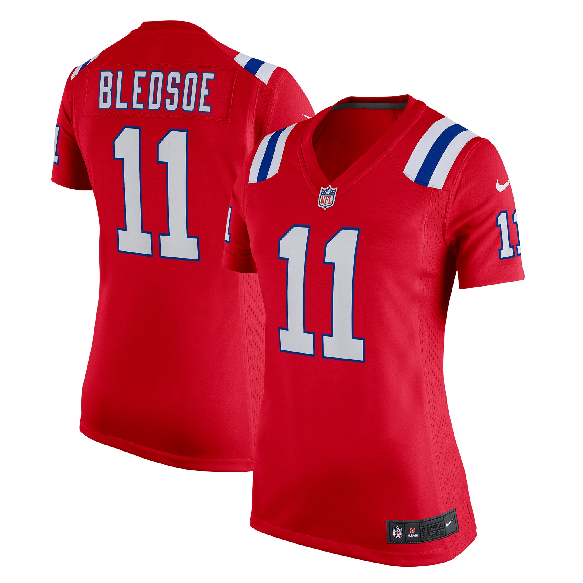 Women’s New England Patriots Drew Bledsoe Red Retired Game Jersey