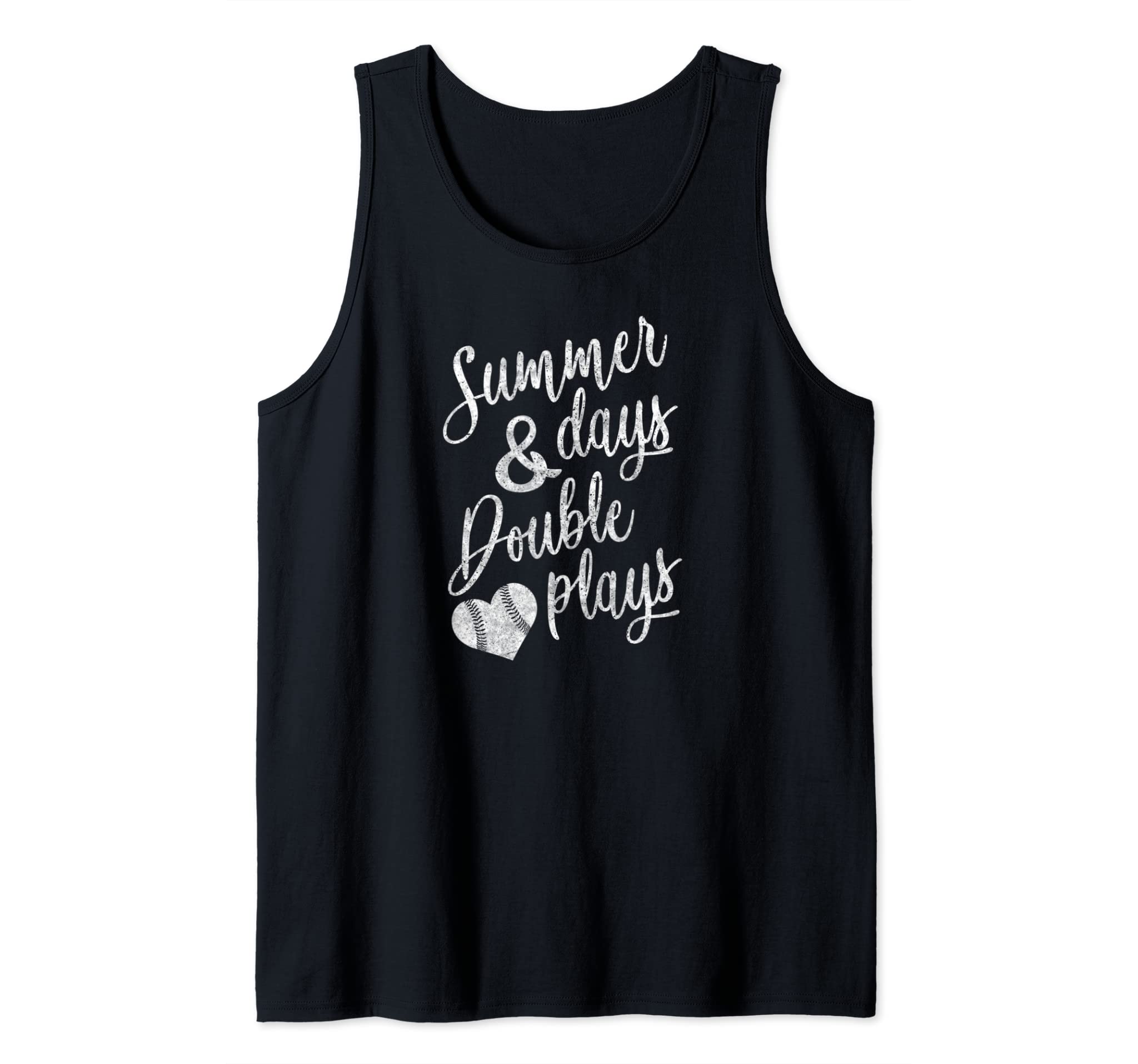 Summer Days Double Plays Baseball Softball Mom Shirt Gift Tank Top