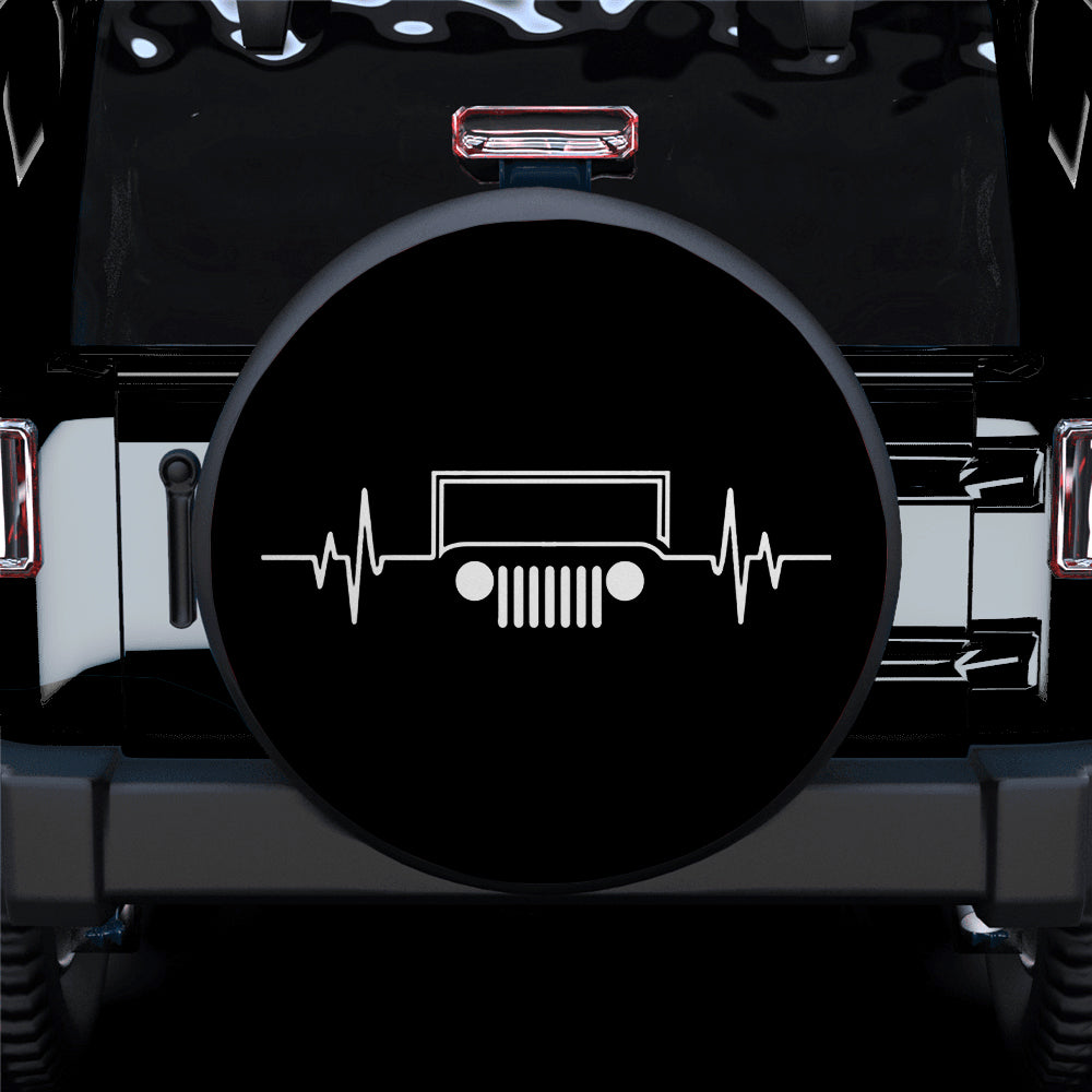 Jeep Drive Heartbeat Car Spare Tire Covers Gift For Campers