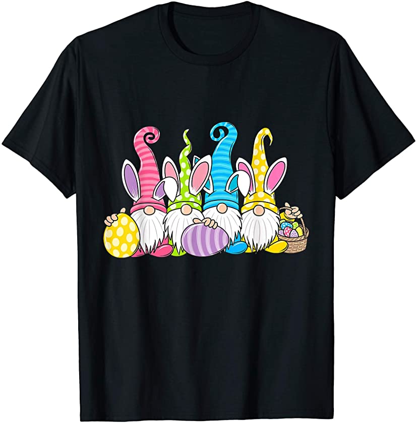 Cute Bunny Gnome Easter Egg Spring Rabbit Holiday Family T-Shirt