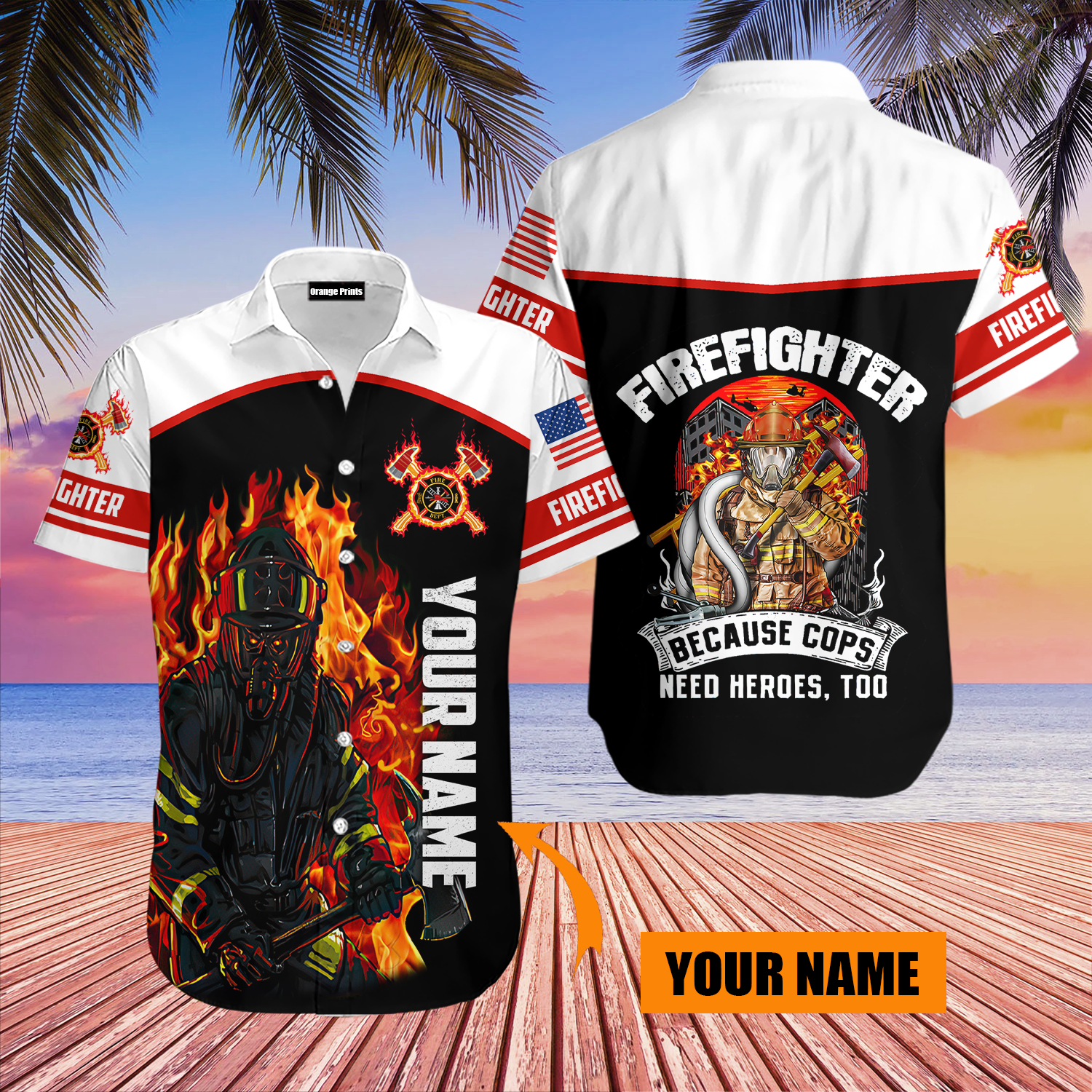 Firefighter Because Cops Need Too Hawaii Shirt For Men And Women Ha60485