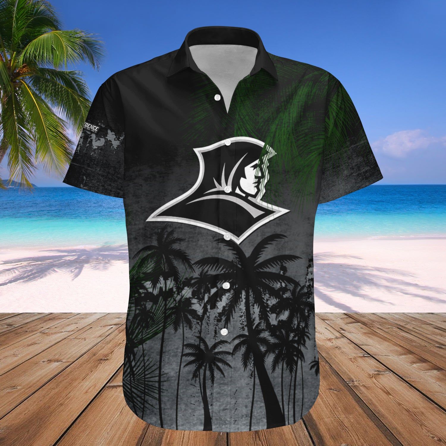 Providence Friars Hawaii Shirt Coconut Tree Tropical Grunge – NCCA