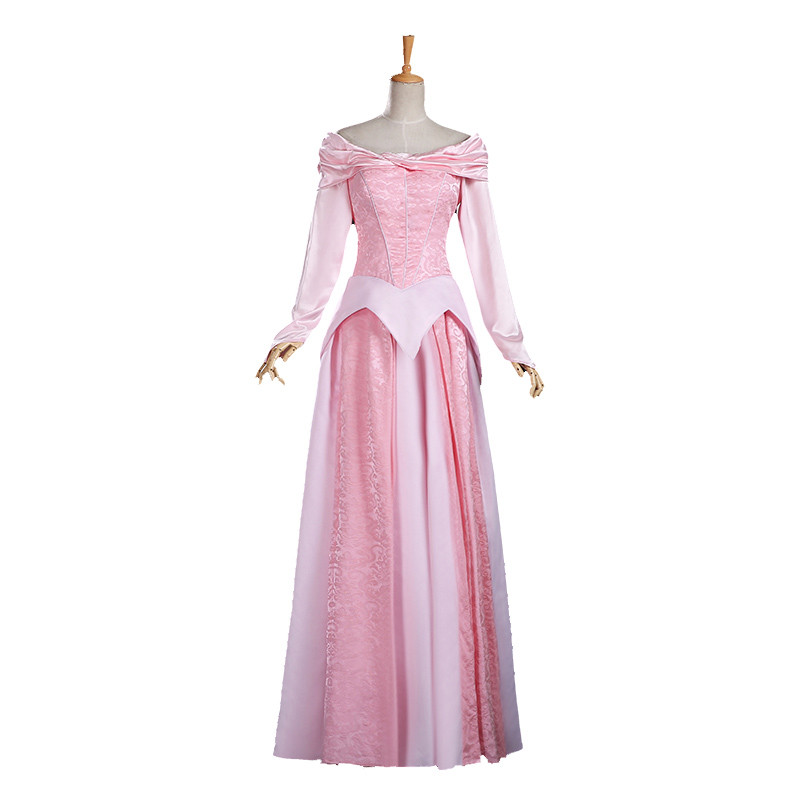 Aurora Dress Princess Briar Rose Sleeping Beauty Cosplay Adult Aurora Costume Girls Aurora Wig Hair Fancy Pink Dress Women Party alx