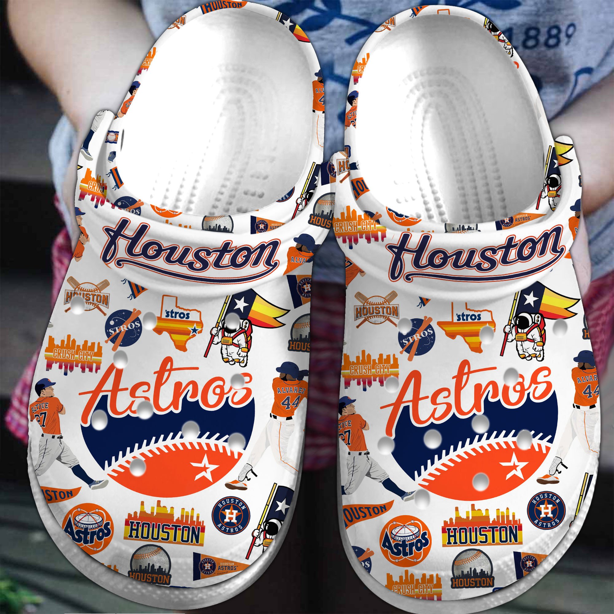 Houston Astros MLB Sport Crocss Crocband Clogs Shoes Comfortable For Men Women and Kids