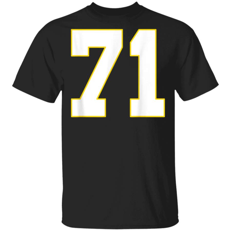 Number Seventy Five 71 Tshirt  Kansas City Football TShirt