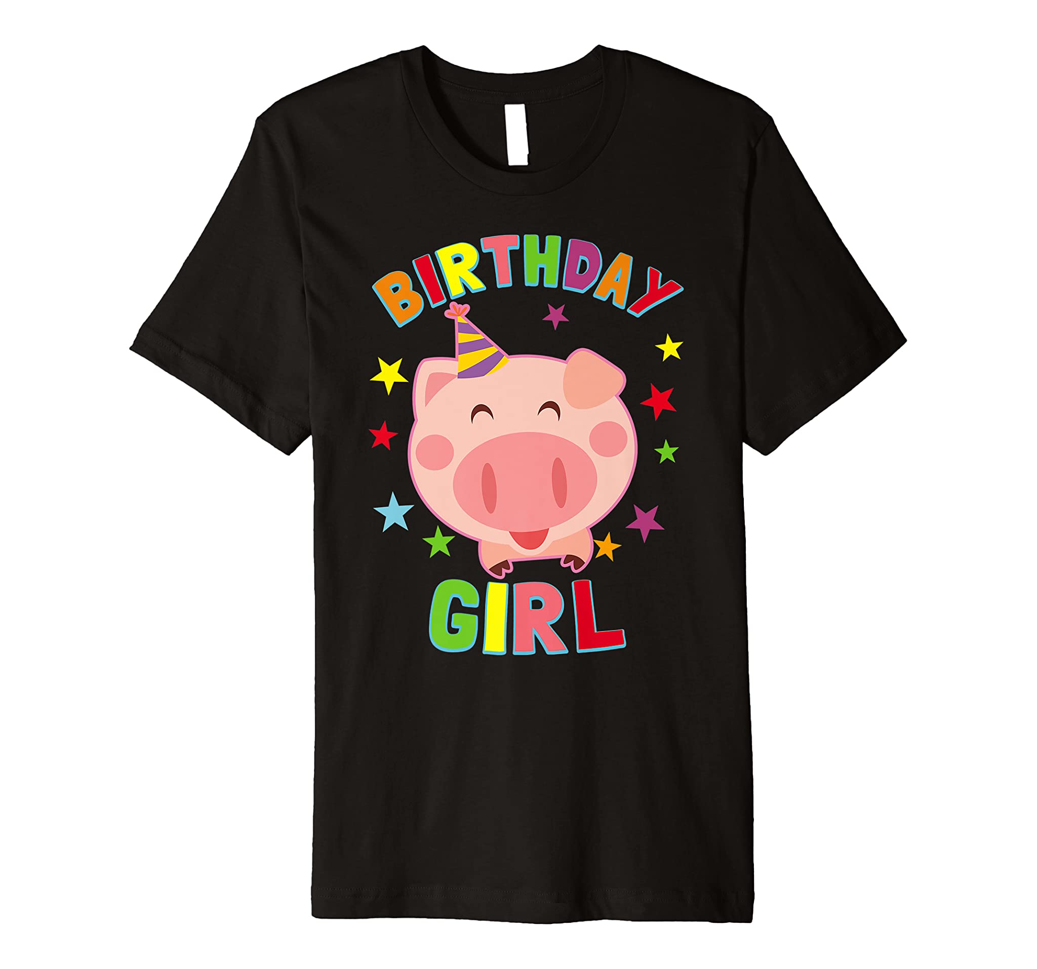 Girl Birthday Pig B-day Party Kids Gift For Girls Cute Piggy Premium T-Shirt