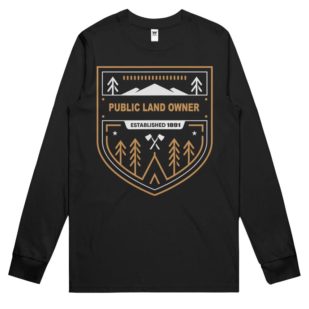 Public Land Owner Camping Overland Nature Long Sleeve T Shirts