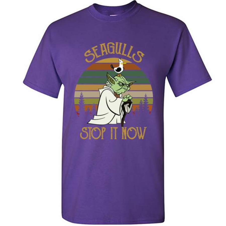 Yoda Seagulls Stop It Now Classic Vintage Retro Design – Gildan Short Sleeve Shirt