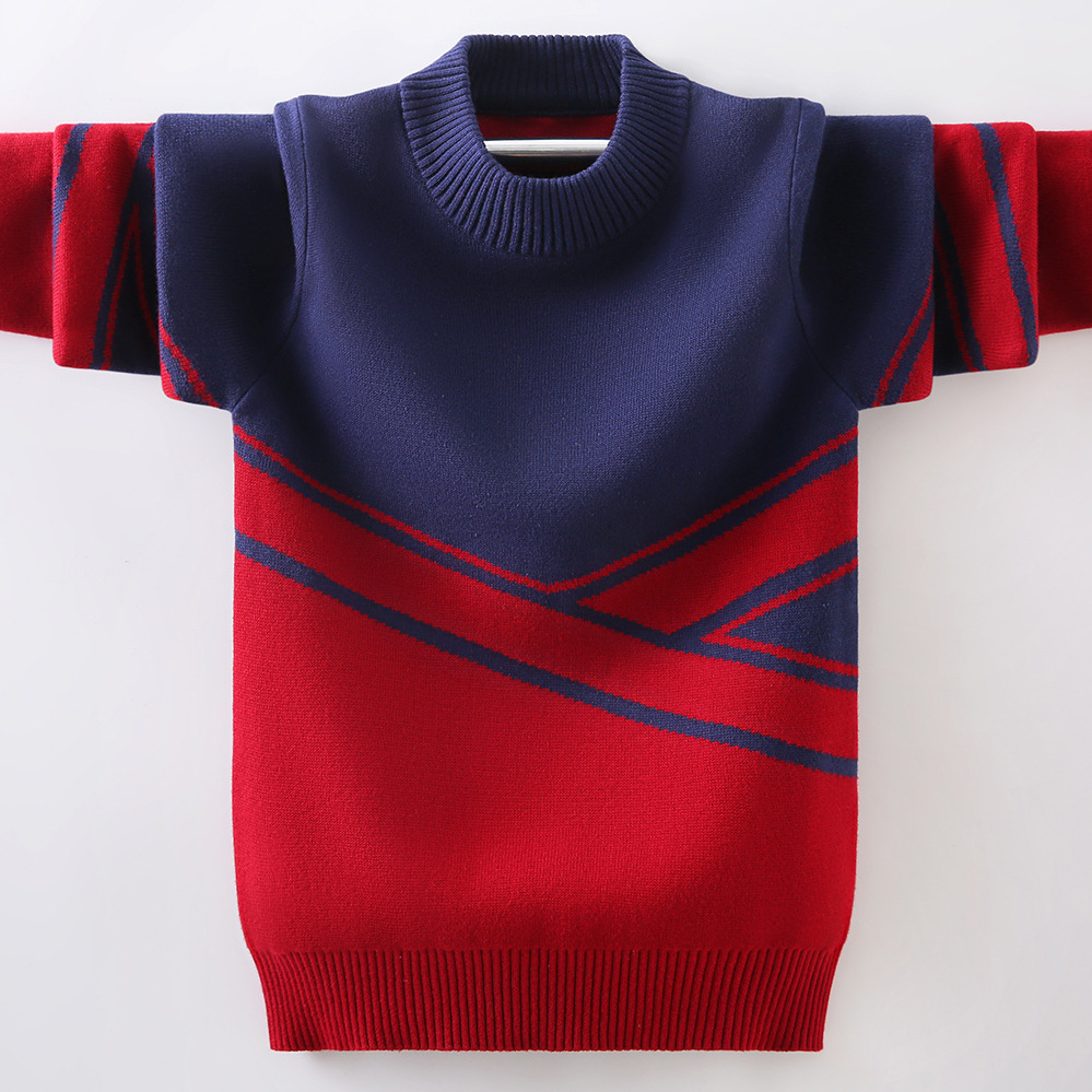 Children’s Clothing Fashion Cotton Clothing Children’s Sweater Keep Warm Winter O-Neck Sweater Boys Pullover Knitting Sweater alx