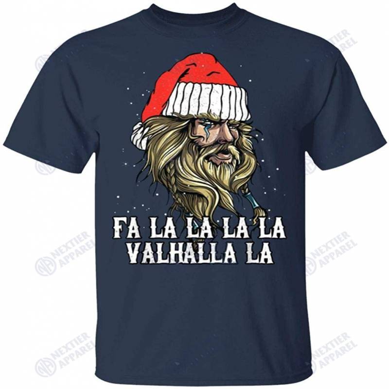 Ugly Christmas Fa-la-la Valhalla Viking Unisex T-shirt