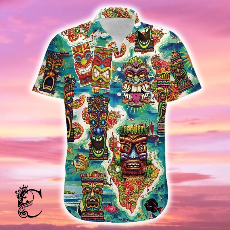 Amazing Tiki Tiki Can’T You See Green Unisex Hawaiian Shirts