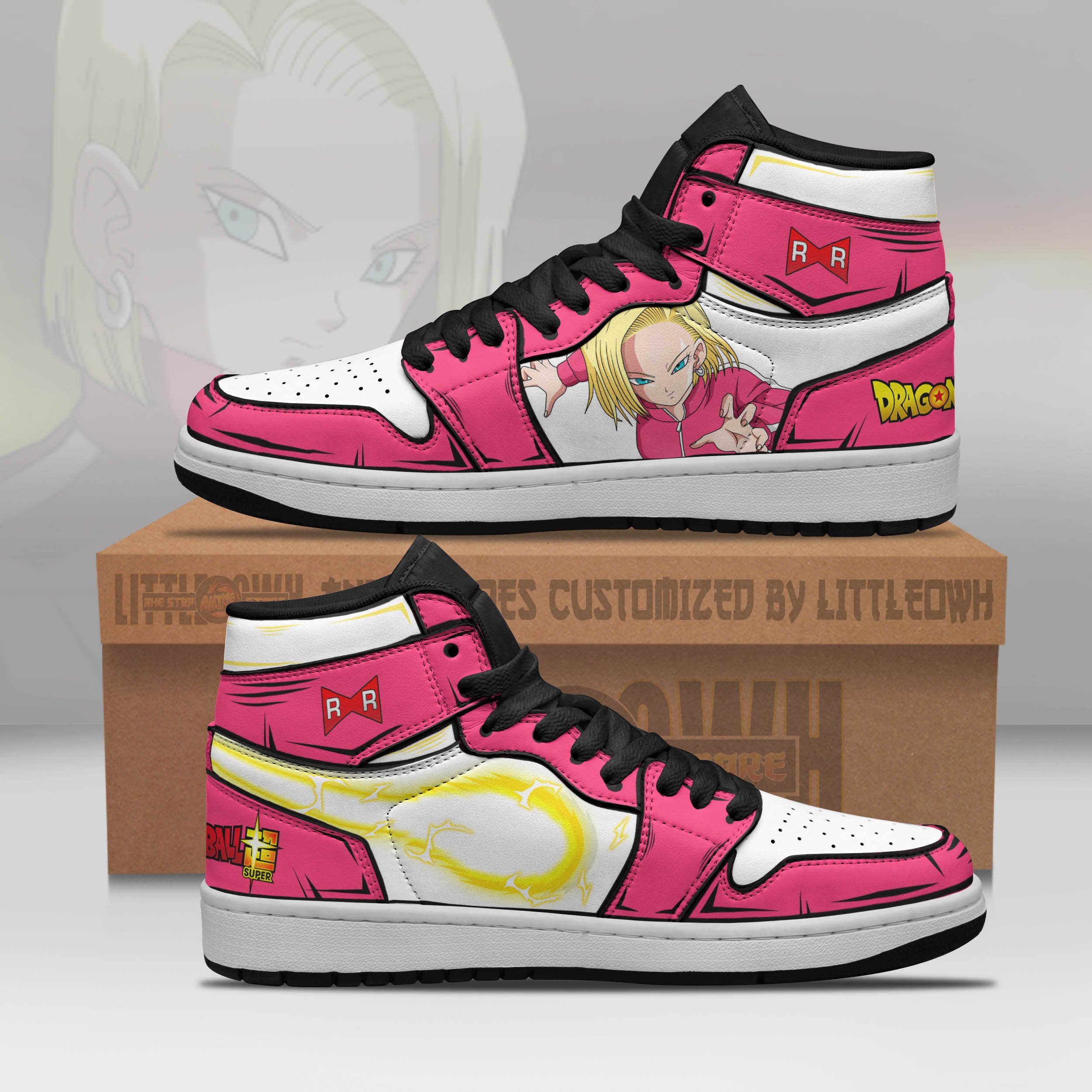 Android 18 Jd Sneakers Custom Dragon Ball Super Anime Shoes – Katheri Store