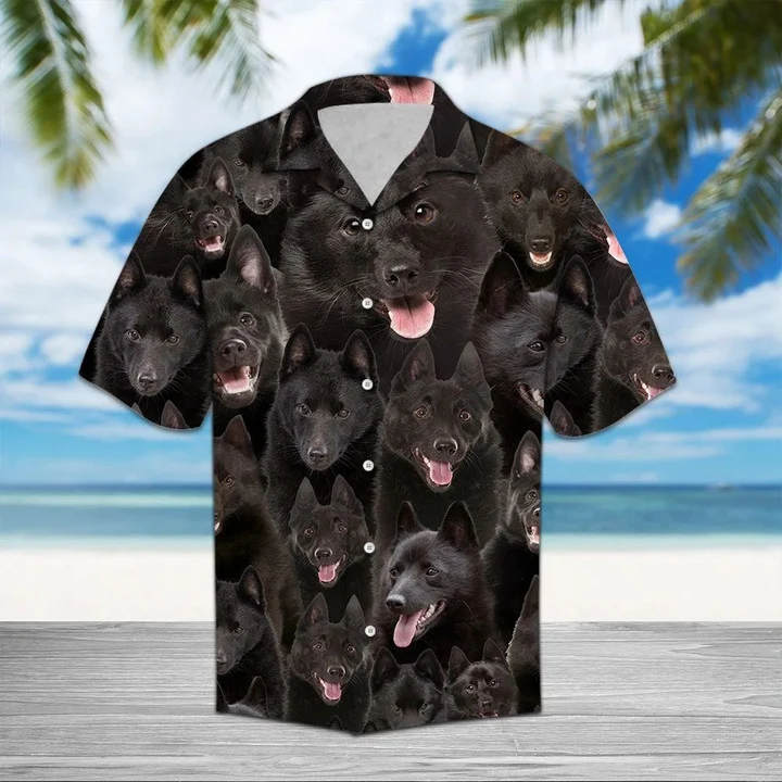 Schipperke Awesome Dog Face Collection Gift For Lovers Hawaii Shirt Ha108494