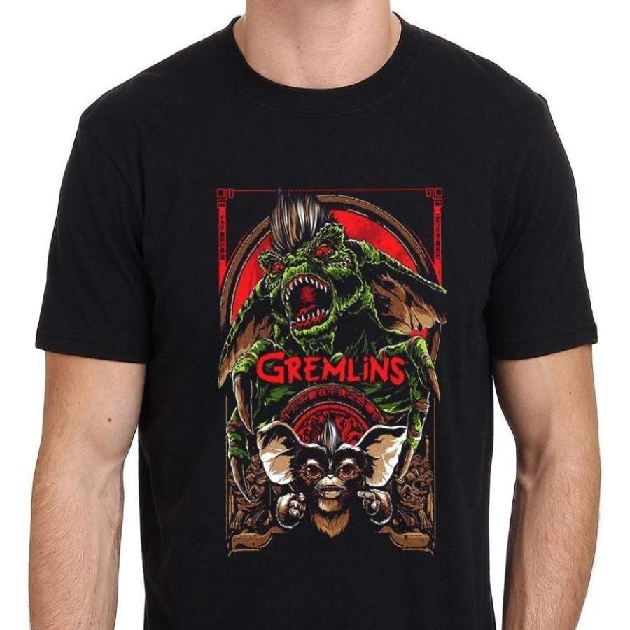 Gremlins Vintage Movie Poster Art Men’s Black T-Shirt