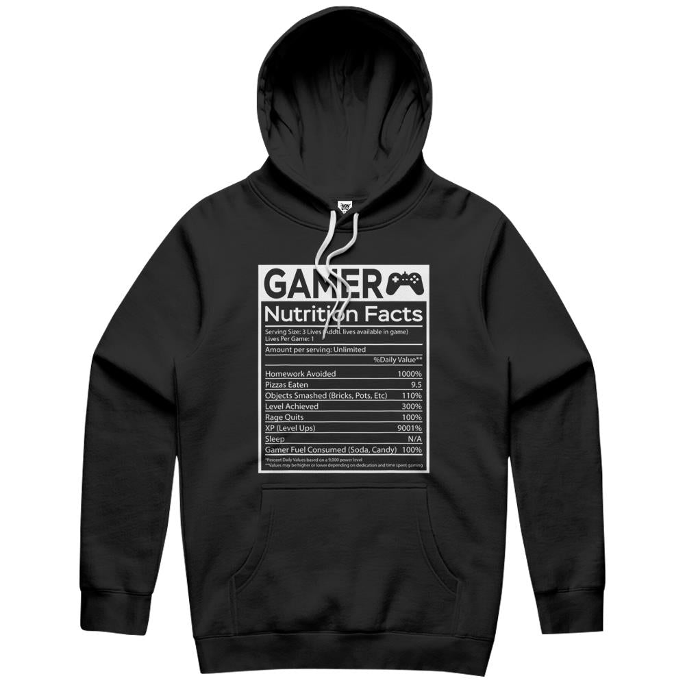 Nutritional Facts Shirt, Gamer Nutrition Facts Shirt, Blue Gamer Nutrition Facts Video Game Funny Shirt Hoodie