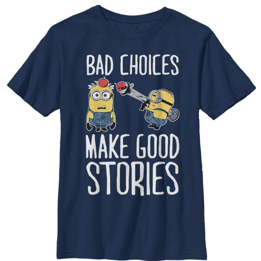 Despicable Me Boy’s Minion Bad Choices  T Shirt