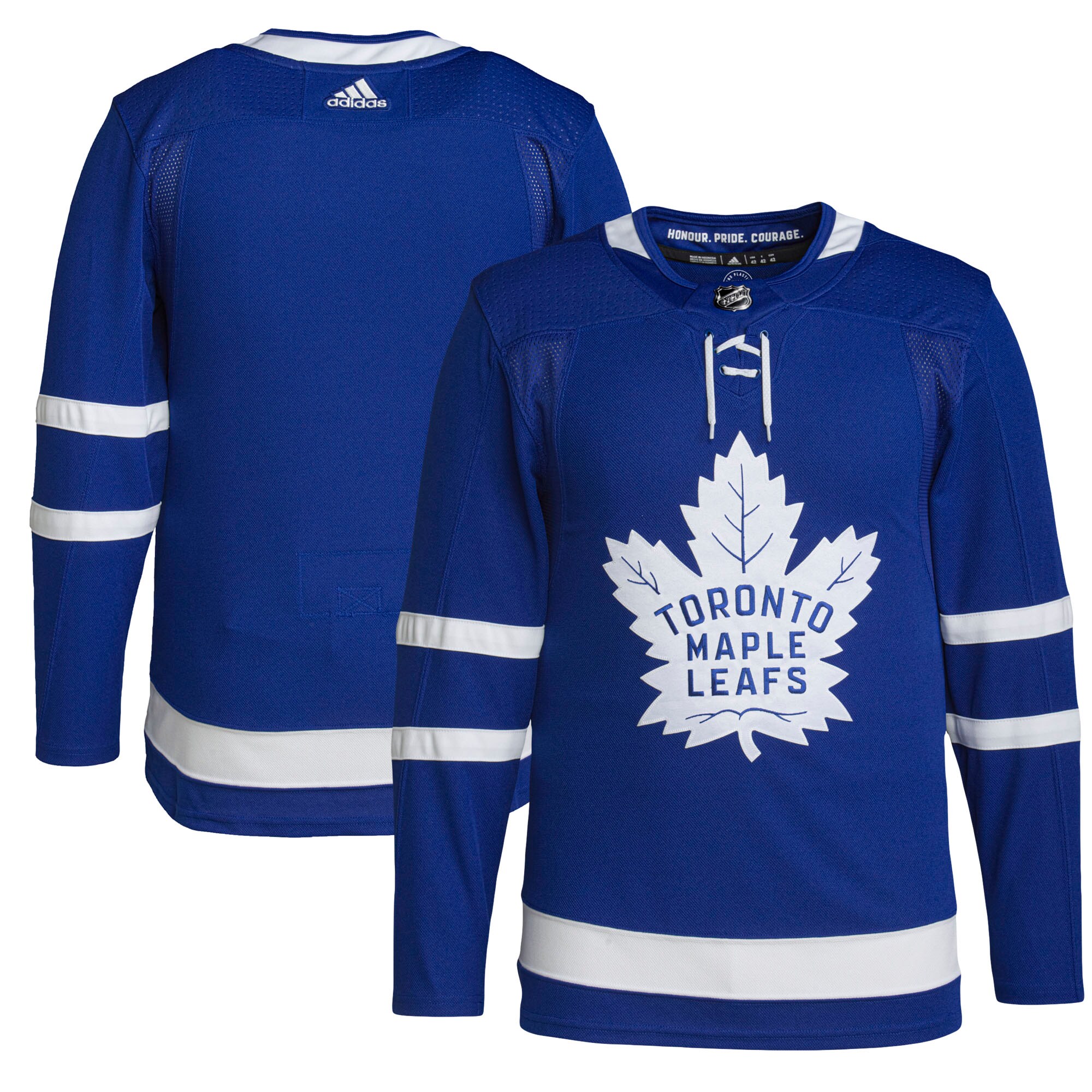 Men's Toronto Maple Leafs adidas Royal Home Primegreen Authentic Pro Jersey