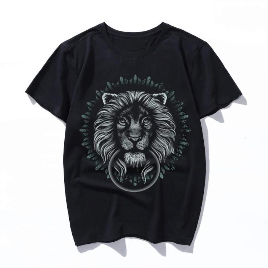 stone lion t shirt T Shirt Women Plus Size Letter O Neck T Shirts Women’s Print Tee Shirt Tops men Clothes 2019