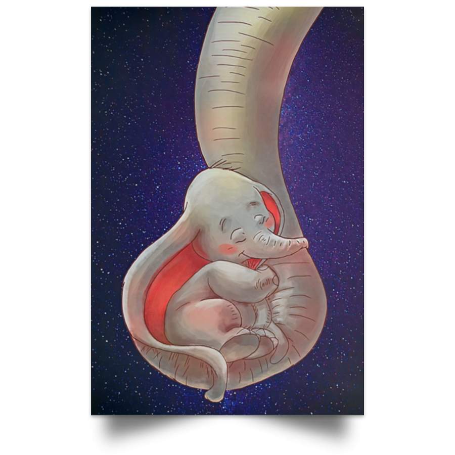 Baby Elephant Hippie Poster