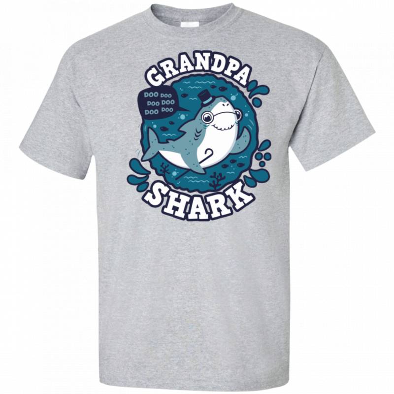 Shark Family trazo – Grandpa Tall T-Shirt