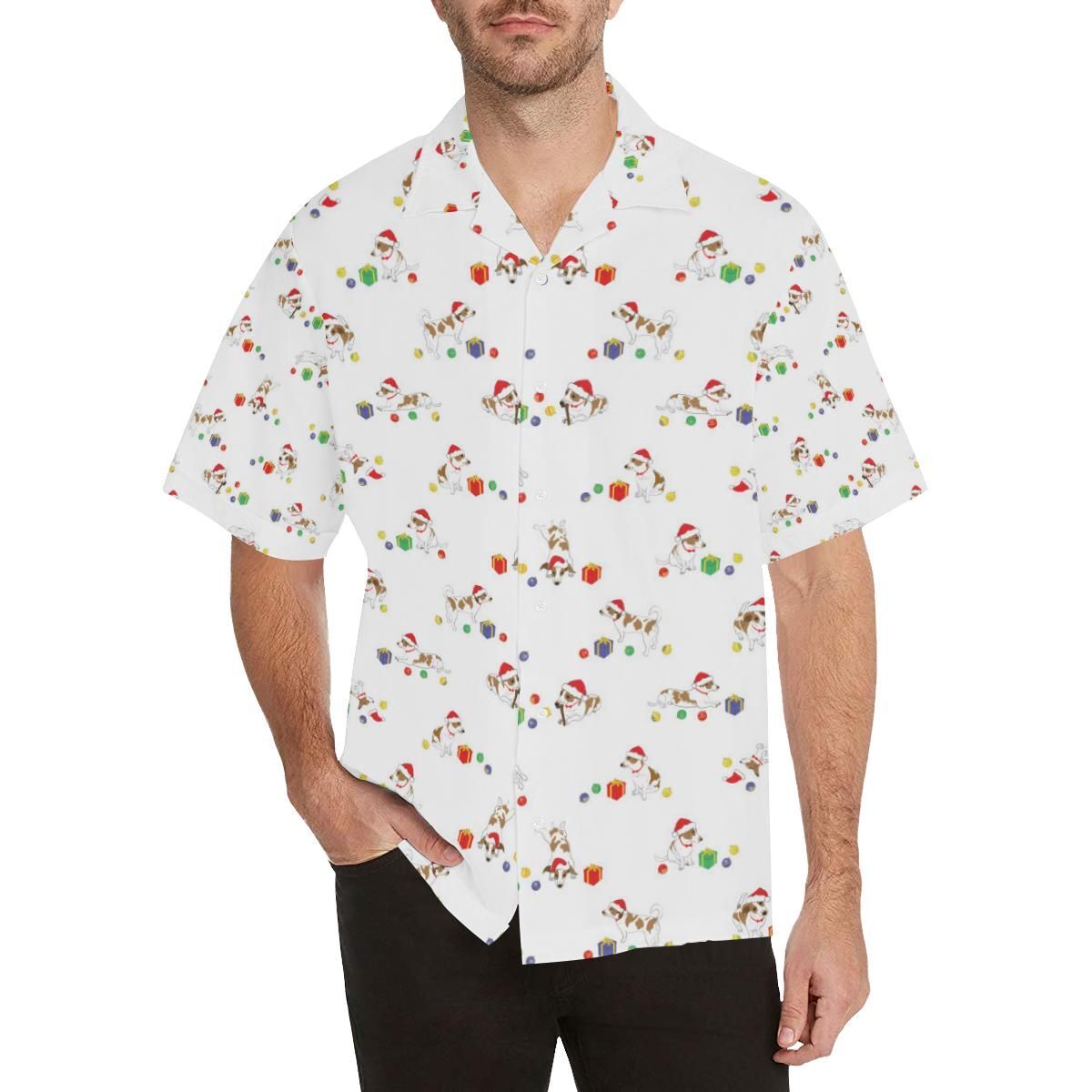 Jack Russel Pattern Print Design 02 Men’S All Over Print Hawaiian Shirt ...