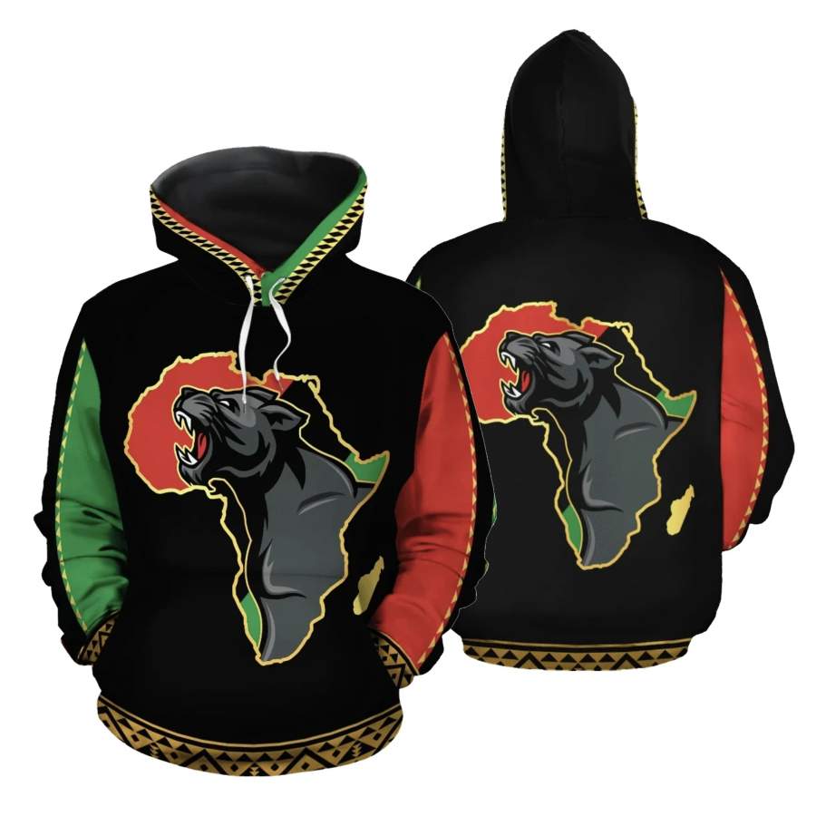 African Hoodie – Panther Africa All Over Hoodie