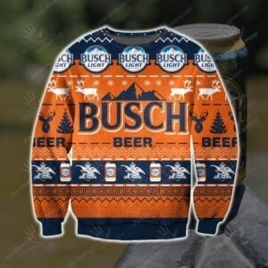 Busch Beer Ugly Christmas Sweater, All Over Print Sweatshirt, Ugly… Ugly Sweater Christmas Gift