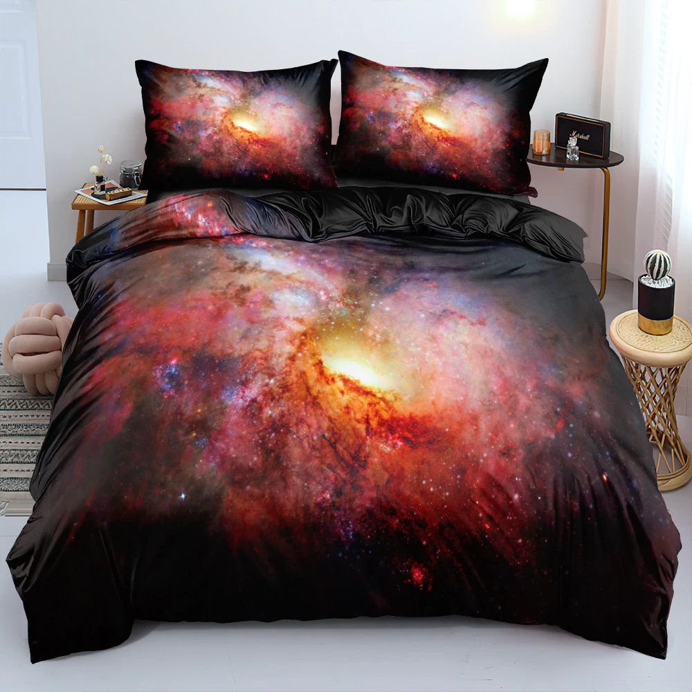 3D Digital Rose Nebula Bed Linen Twin Full Queen King Size Duvetcover Set Custom Design Bedding Set Duvet Covers