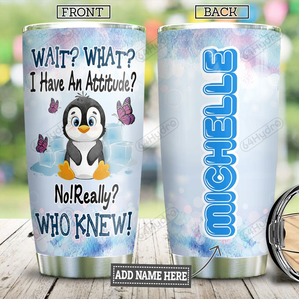 Penguin Personalized Personalized Taa2312009  Stainless Steel Tumbler Travel Customize Name, Text, Number, Image