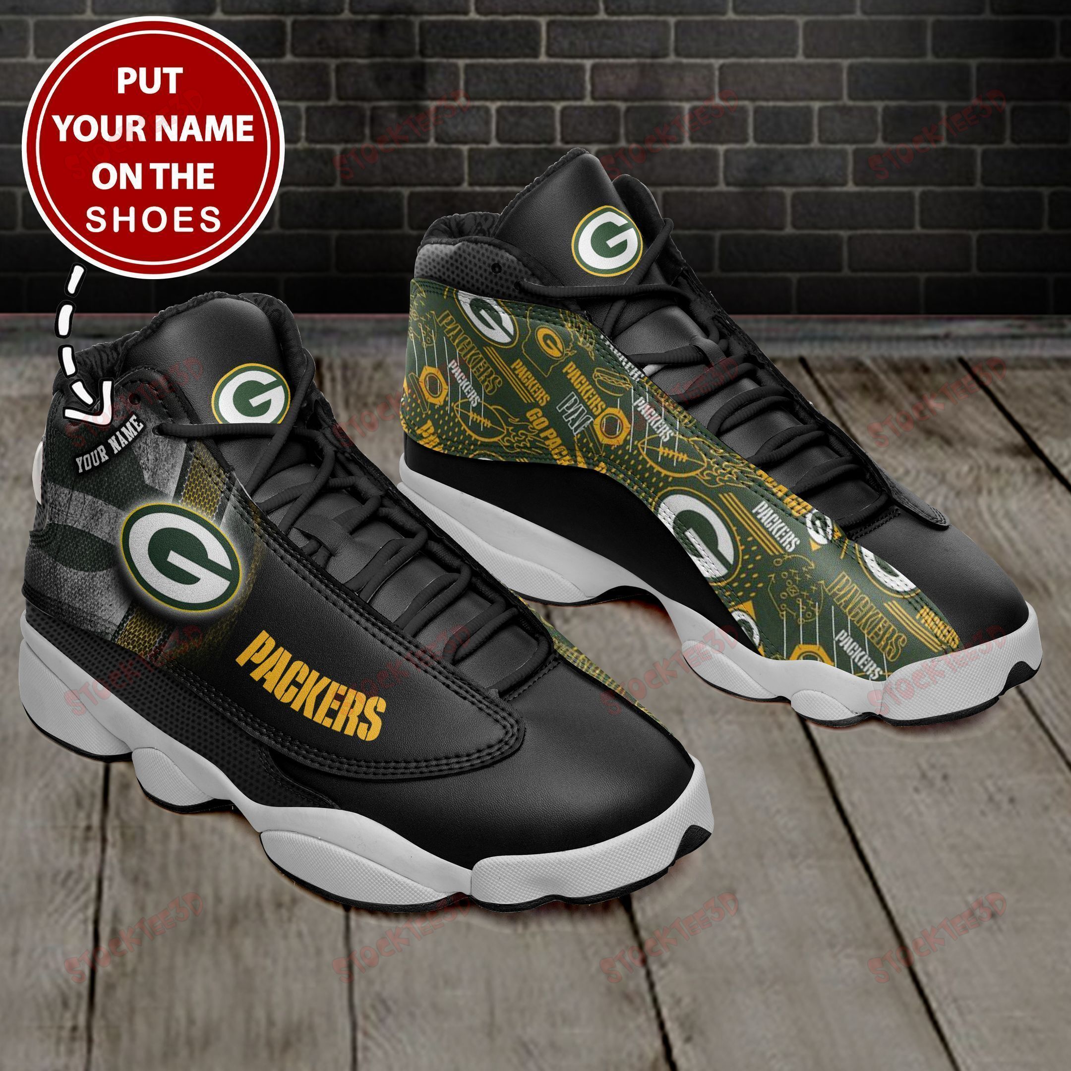 Green Bay Packers Personalized Air Jd13 Sneakers 427