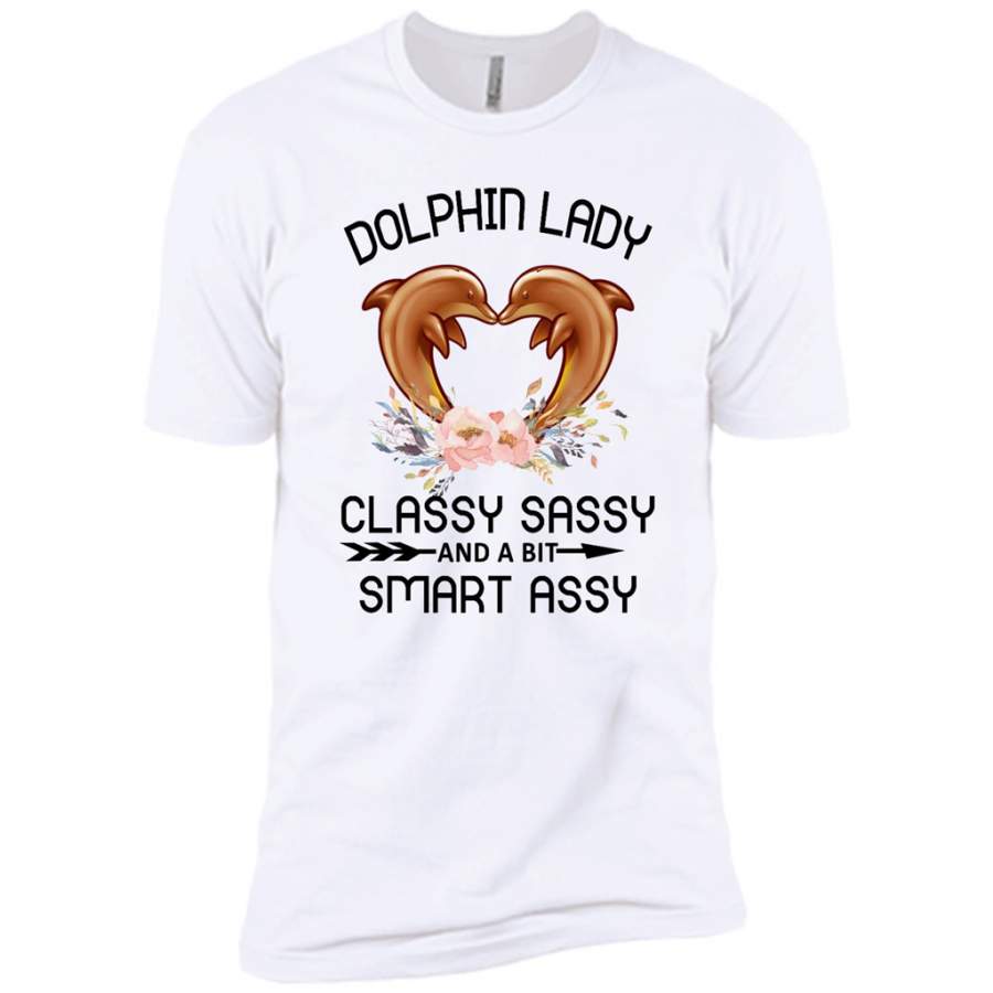 Dolphin Lady Classy Sassy and a Bit Smart Assy – Canvas Unisex USA Shirt