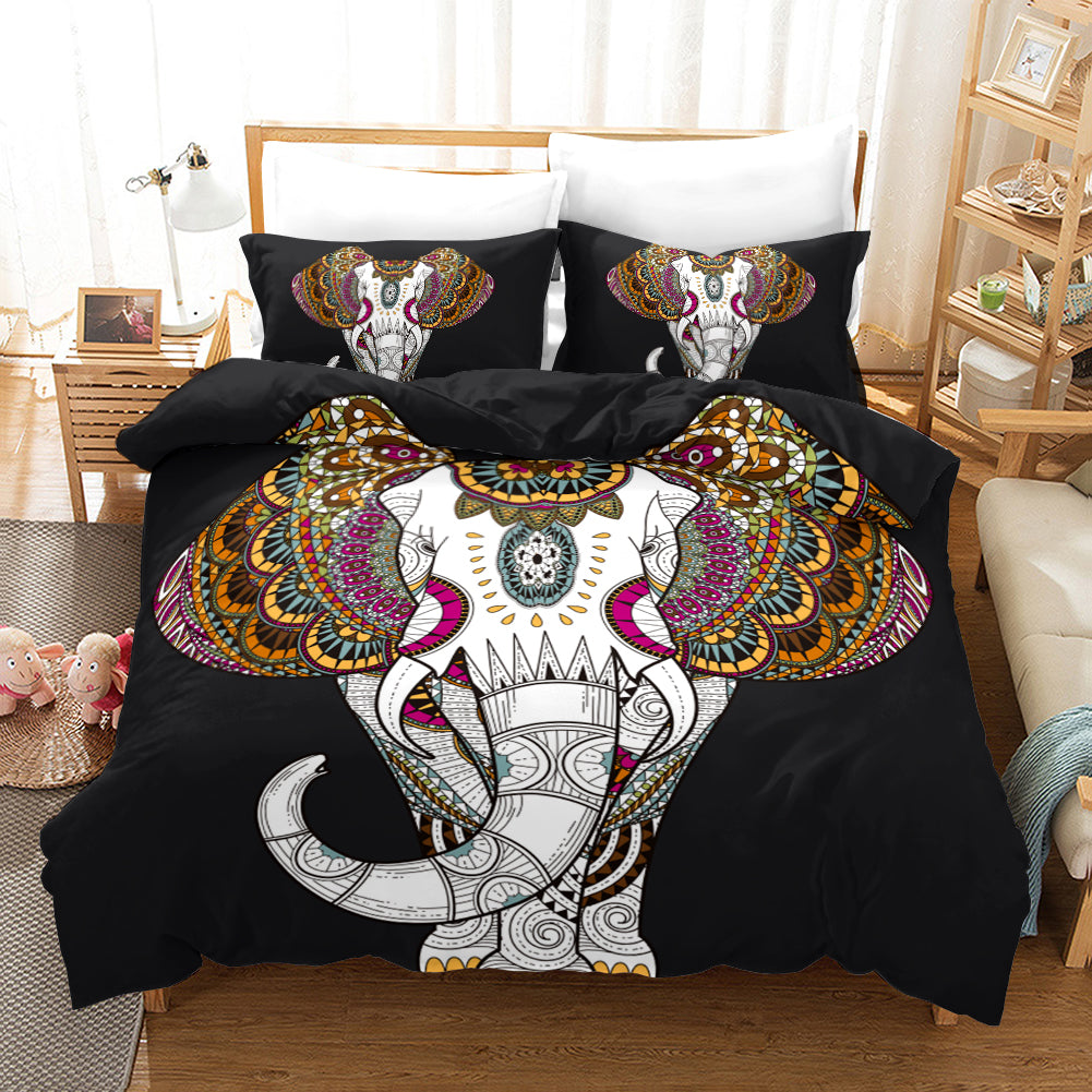 3D Bohemian Elephant Quilt Cover Set Bedding Set Pillowcases 95