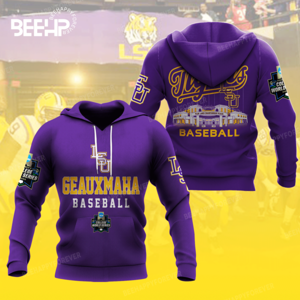 Lsu Tigers 2023 Ncaa Baseball College World Series Hoodie 01
